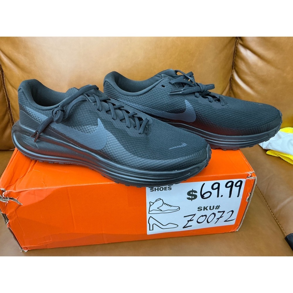 Nike Revolution 7 Running Shoes Womens 12 Black Excellent Triple Black - Picture 9 of 9